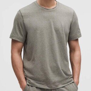 NWT Lululemon Athletica Soft Jersey Short-Sleeve Shirt Heathered Grey Sage Tee L